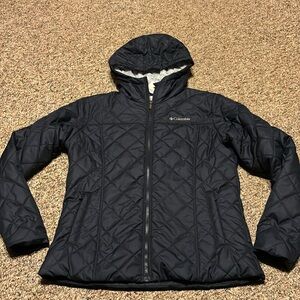 New Columbia Navy Blue Coat Jacket Quilted look Super Soft lining Medium